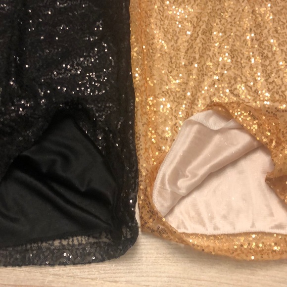 Gold Sequined skirt - Picture 3 of 10